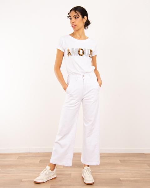 Pantalon Blanc Flare