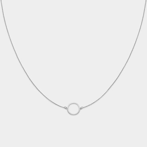 Essentielle Silver Open Circle Choker Necklace