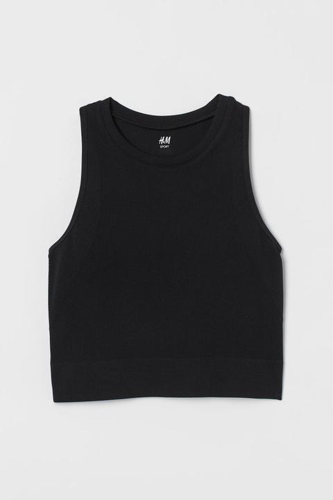 Seamless Sports Top - Black