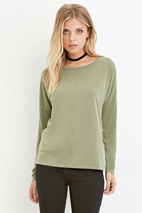 Contemporary Boxy Long-sleeve Top