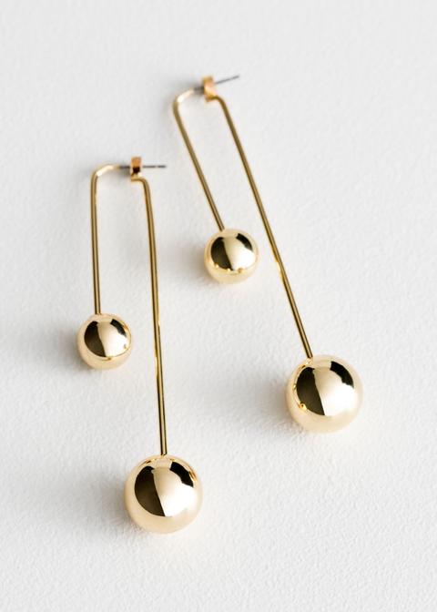 Duo Sphere Front Back Earrings