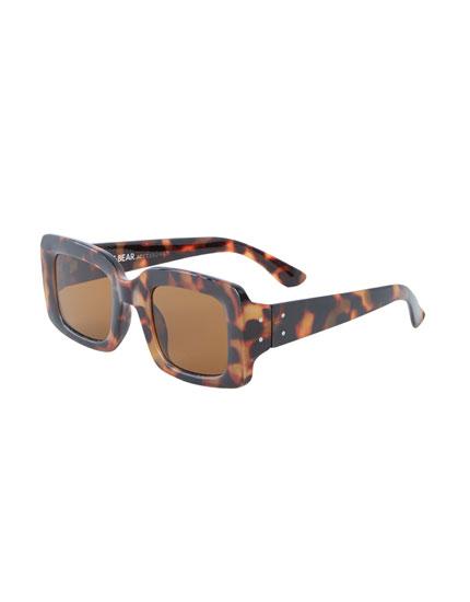 Gafas De Sol Rectangulares Carey