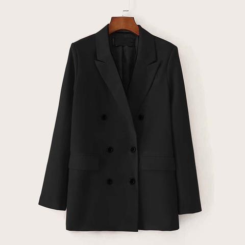 Blazer Unicolore Avec Boutons