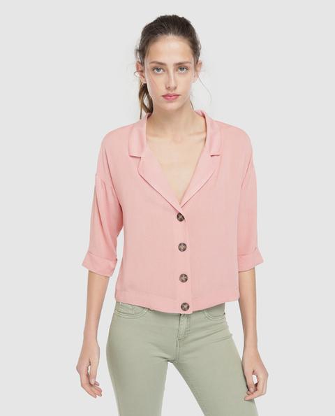 Easy Wear - Blusa Bambula De Mujer Con Manga Francesa