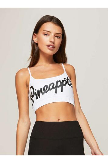 Womens Pineapple Logo White Bralet, White