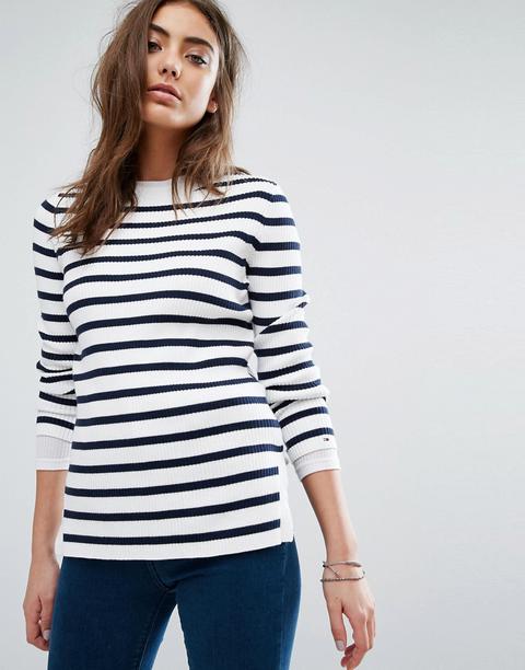 Tommy Hilfiger Denim Striped Knitted Sweatshirt