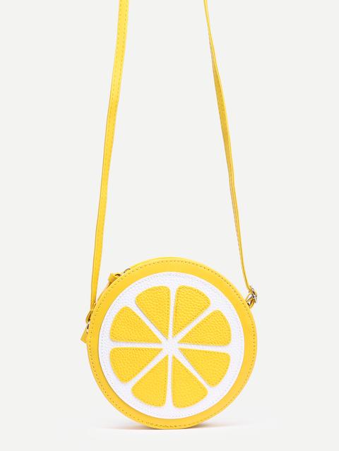 Borsa A Tracolla Forma Limone - Giallo