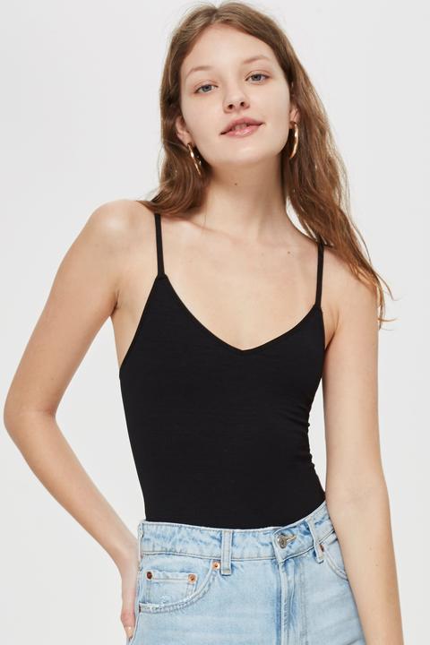 Womens Textured Strappy Body - Black, Black