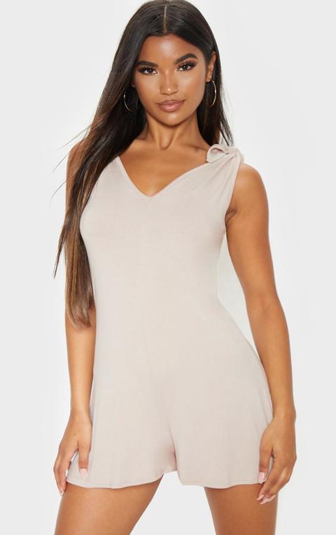 Stone Tie Shoulder Slouch Playsuit