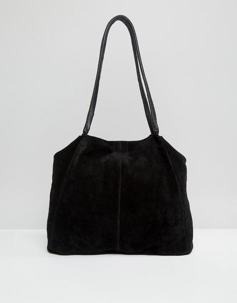 Bolso Shopper De Ante Sin Forro Con Asa De Mano De Asos