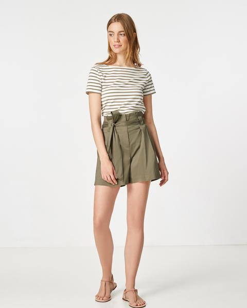 Paperbag-shorts Mit Bindegürtel