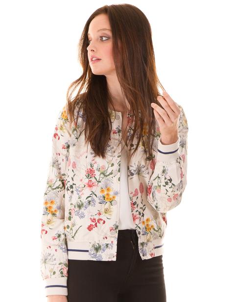 Bomber De Flores Sedosa De Only | Buylevard