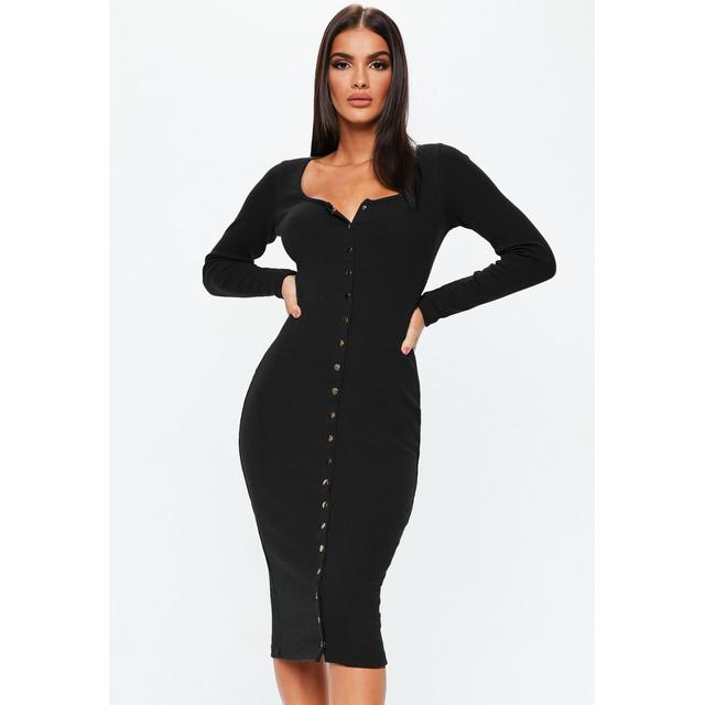 ribbed popper dress