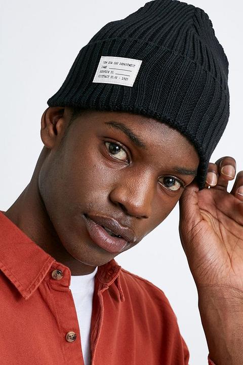 New Era Watch Black Knit Beanie - Black At Urban Outfitters