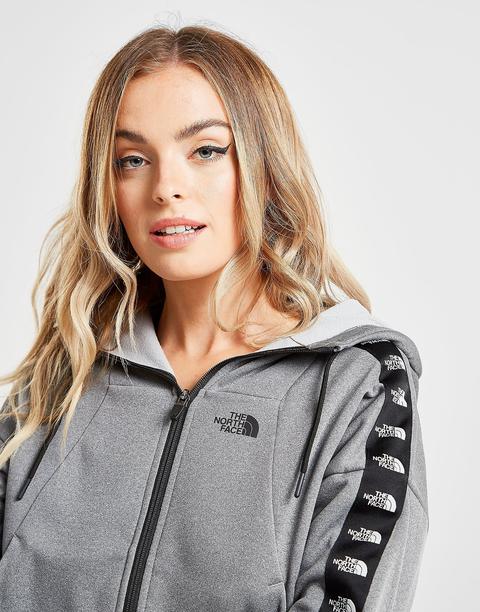 grey north face zip hoodie