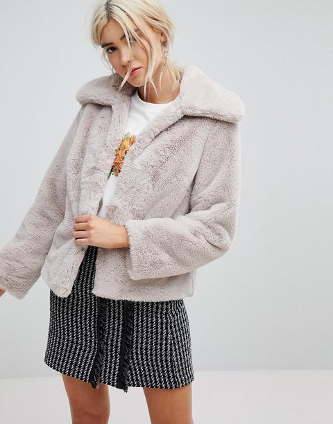 New Look Short Faux Fur Coat