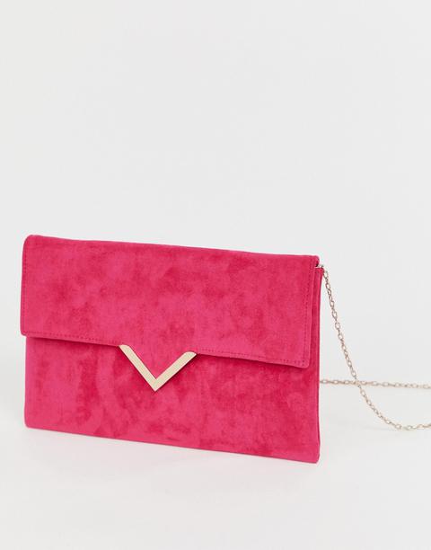 Accessorize Pochette A Rabat Avec Barre En V Rose Vif From Asos On 21 Buttons