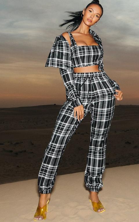 Monochrome Check Joggers