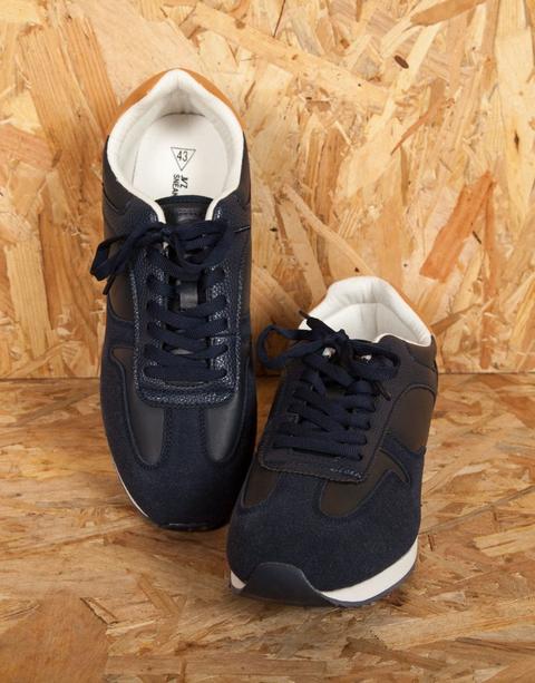 Zapatilla Urbana Combinada Marino