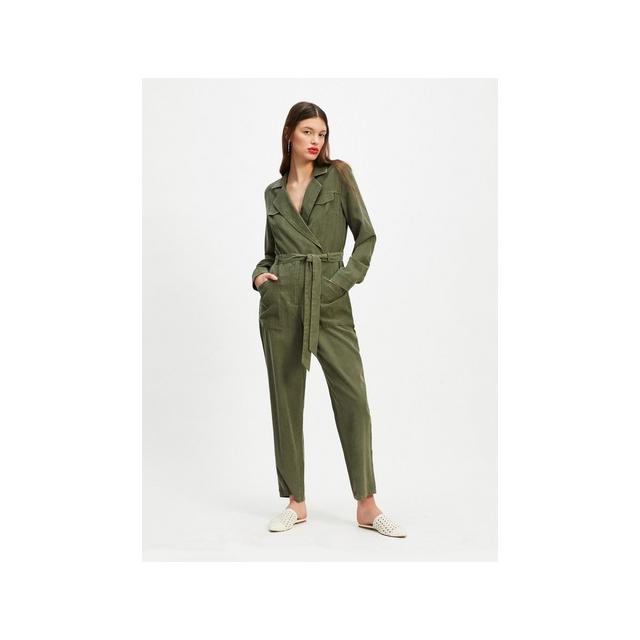 khaki utility boiler jumpsuit