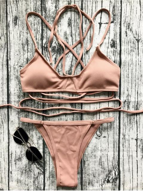 V String Bralette Bikini Set