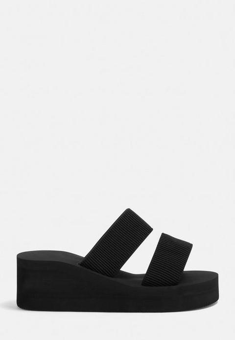 Black Foam Wedges, Black