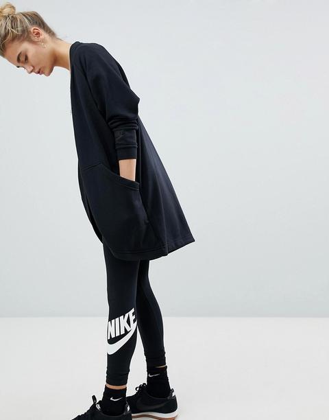 Leggings En Negro Con Logo Futura Leg A See De Nike