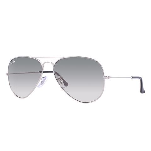 Ray Ban Aviator Gradient Unisex Sunglasses Lenti: Grigio, Montatura: Argento - Rb3025 003/32 58-14