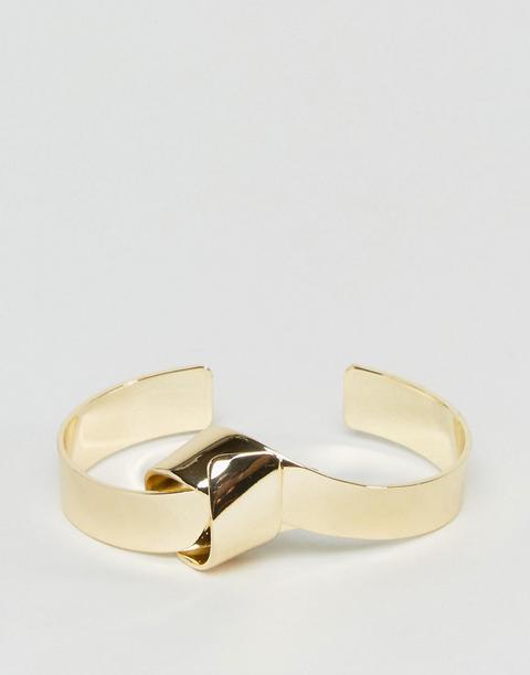 Pieces - Bracciale Rigido Con Nodo - Oro