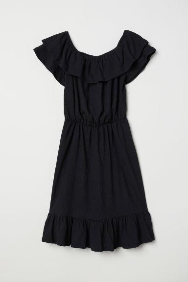 H & M - Off-the-shoulder Dress - Nero