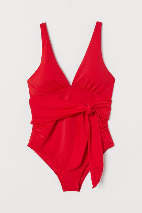 H & M+ Bañador Efecto Moldeador - Rojo