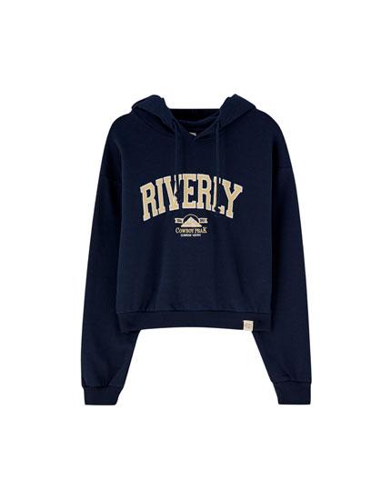 Sudadera Azul Bordado &#39;riverly&#39;