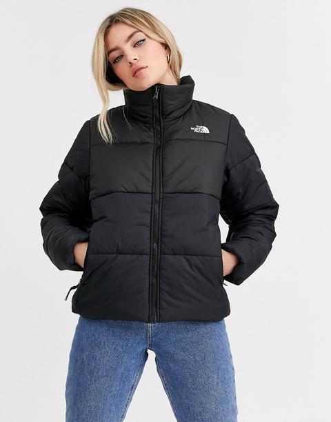 north face black puffy jacket