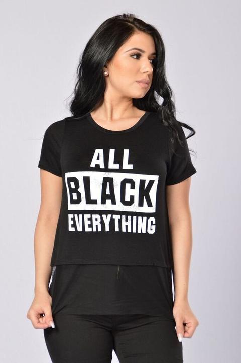 All Black Everything T Shirt - Black