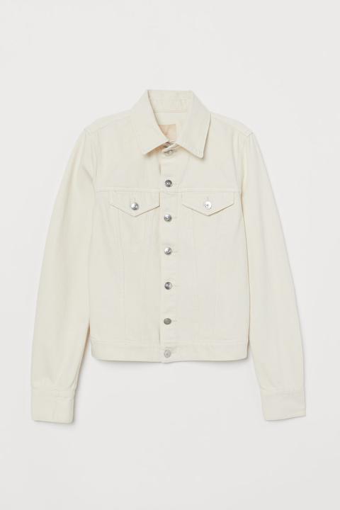 H & M - Giubbotto In Denim - Bianco