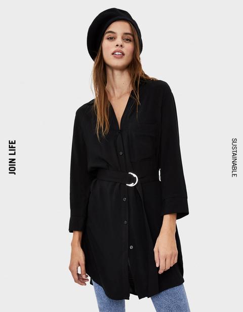 Camicia Lunga Con Cintura
