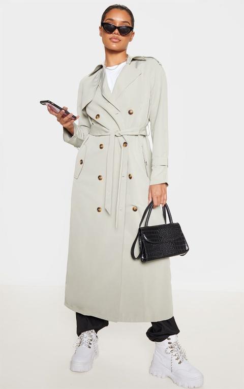 Pale Khaki Oversized Trench Coat, Pale Khaki