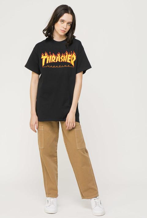 Thrasher Flame Black