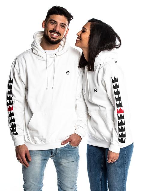 King And Queen Side Sweatshirts In White