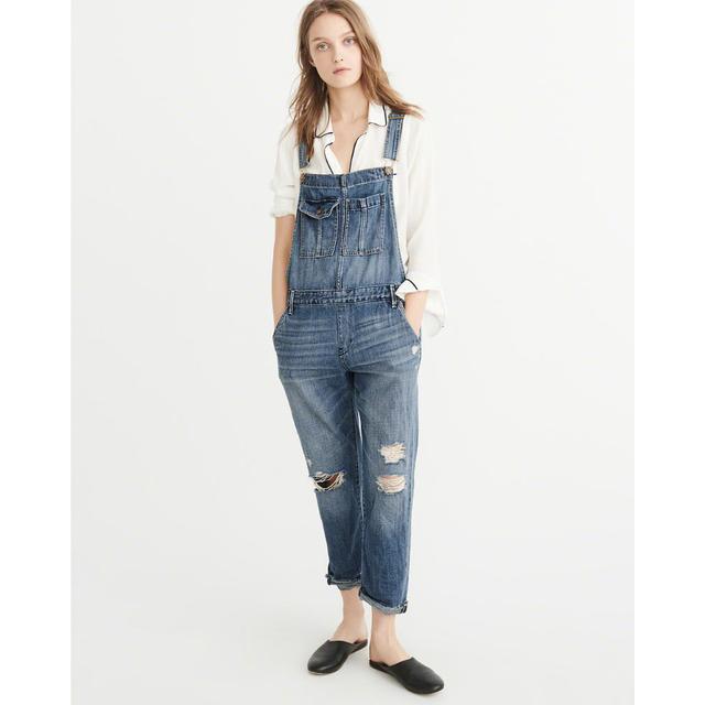 Ripped Boyfriend Overalls from 
