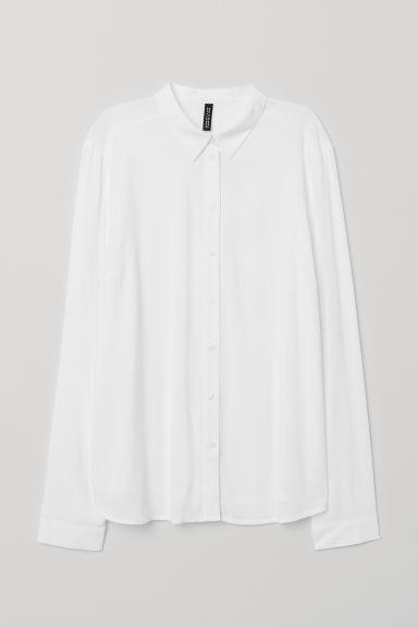 H & M - Camicia In Viscosa - Bianco