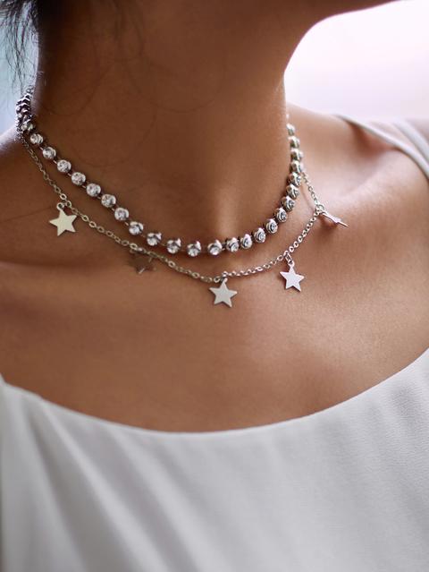 Collana Con Stelline E Strass