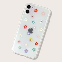 Funda De Iphone Transparente Con Flor