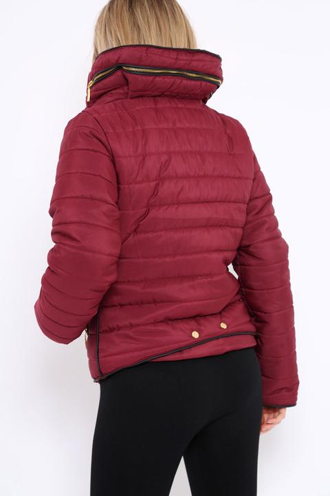 wine padded coat