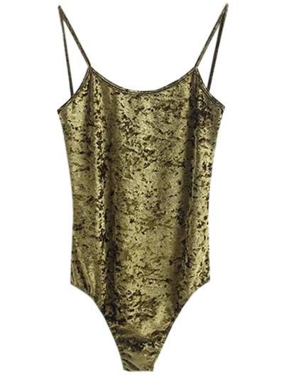 Skinny Velvet Bodysuit