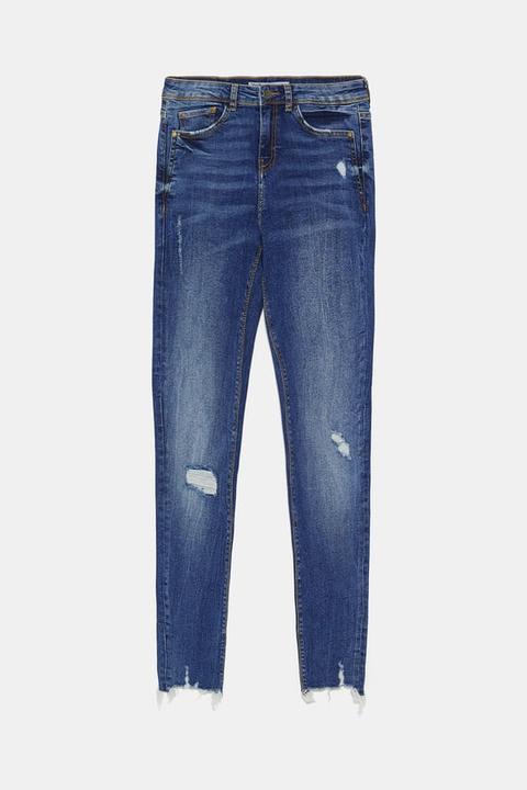 Jeans Z1975 Mid Rise Skinny Con Strappi