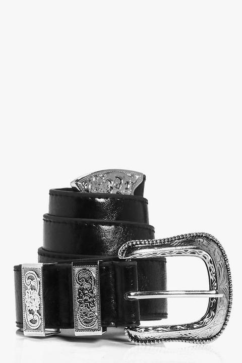 Oversize Western Buckle Boyfriend Belt