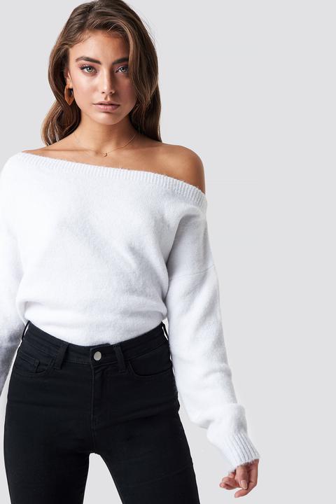 Off Shoulder Knitted Sweater