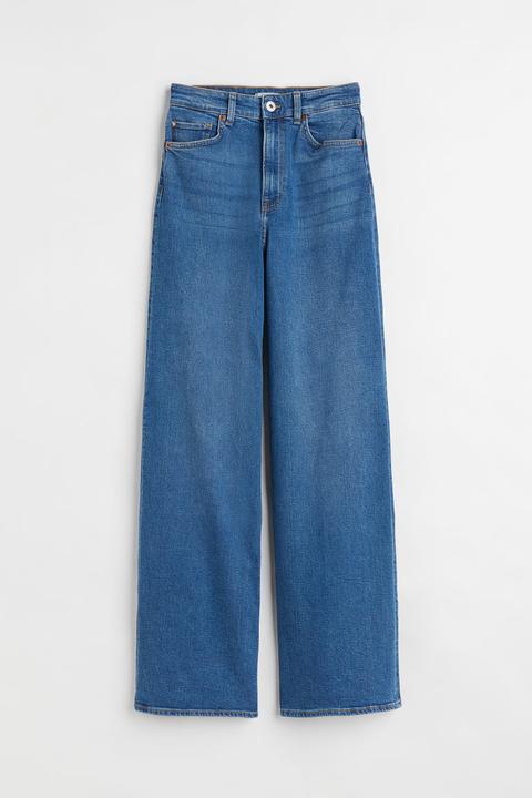 Wide High Jeans - Azul