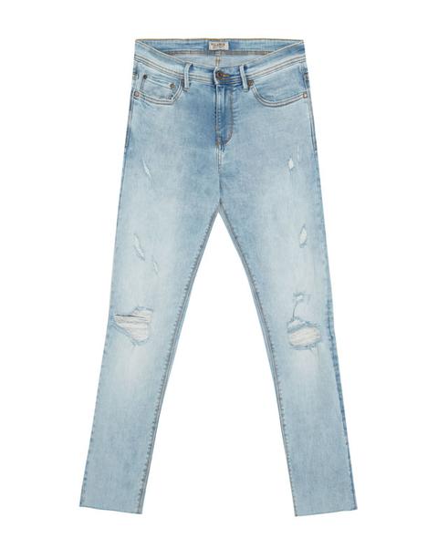 Jeans Super Skinny Fit Con Strappi